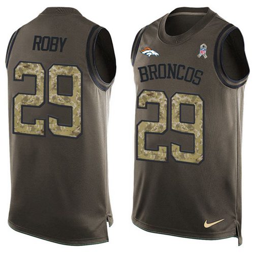 Nike Broncos #29 Bradley Roby Green Men's Stitched NFL Limited Salute To Service Tank Top Jersey - Click Image to Close